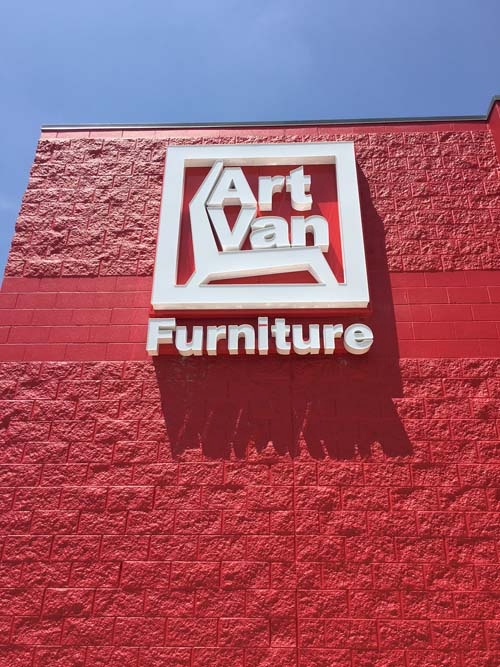 Art Van channel letter sign Art Van channel letter sign
