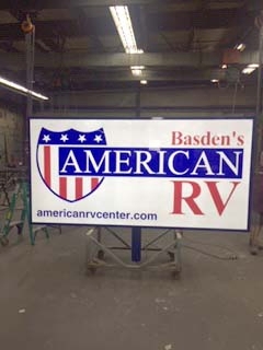 Basden American RV Business Sign