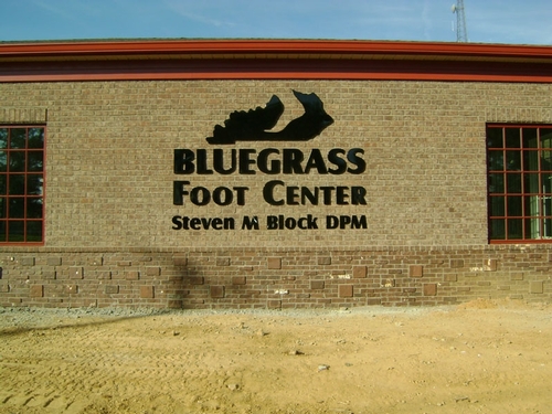 Bluegrass Foot Center dimensional plastic letter sign
