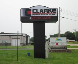 Clark Power Services Pylon Business Sign Clark Power Services Pylon Business Sign