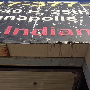 Old Indiana Sign & Barricade business sign Old Indiana Sign & Barricade business sign