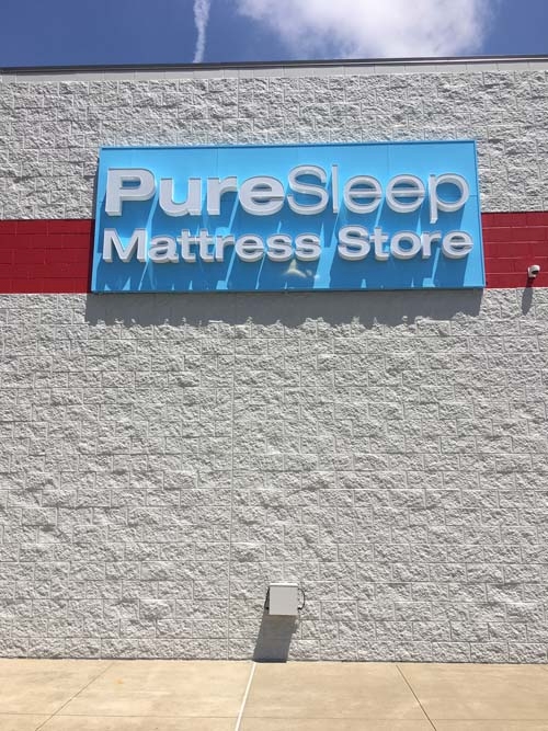 Pure Sleep channel letter sign Pure Sleep channel letter sign
