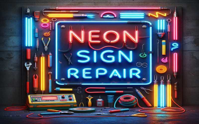 Neon Sign Repair With Tools