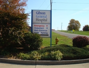 Gibson General Hospital Pylon Sign