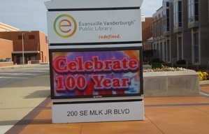 Evansville Vanderburgh Library LED Sign